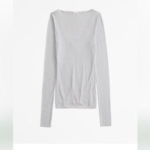 Slash neck sheer long sleeve from Abercrombie &Fitch.